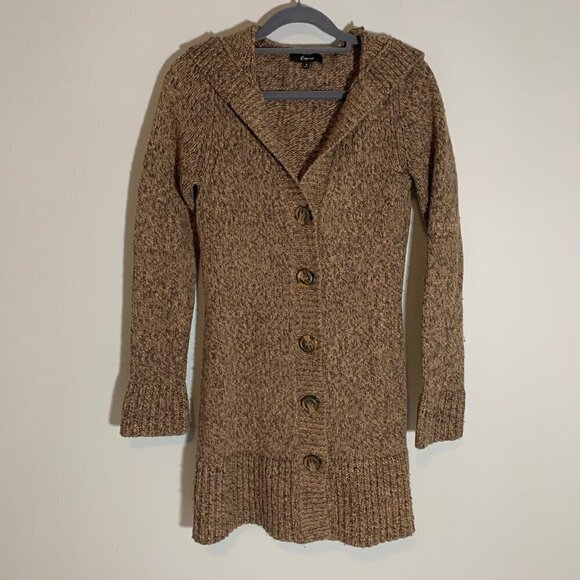 Express v-neck long sleeve button close wool blend cardigan sweater - Picture 1 of 10